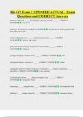 Bio 167 Exam 1 UPDATED ACTUAL   Exam  Questions and CORRECT Answers 
