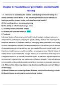 Chapter 1 - Foundations of Psychiatric-Mental Health Nursing latest update   2025&sol;2026 guaranteed success