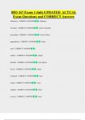 BIO 167 Exam 1 &lpar;lab&rpar; UPDATED  ACTUAL    Exam Questions and CORRECT Answers