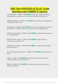 OEE Test UPDATED ACTUAL  Exam  Questions and CORRECT Answers 