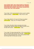 WALLSTREET PREP&colon; ANALYZING FINANCIAL REPORTS  2025&vert; BRAND NEW ACTUAL EXAM WITH 100&percnt; VERIFIED  QUESTIONS AND CORRECT SOLUTIONS&vert; GUARANTEED  VALUE PACK&vert; ACE YOUR GRADES&period;