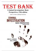 Criminal Investigation&colon; Basic Perspectives 13th Edition - Test Bank by Lushbaugh 