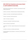 BIOL 1902 Test 2 Questions and answers Rated A&plus; WITH COMPLETE SOLUTION 