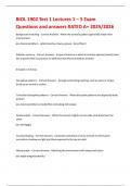 BIOL 1902 Test 1 Lectures 1 &ndash; 5 Exam Questions and answers RATED A&plus; 2025&sol;2026