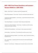 BIOL 1902 Final Exam Questions and answers Newest RATED A&plus; 100&percnt; PASS