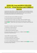 SSGB&colon; III&comma; Lean and DFSS UPDATED  ACTUAL    Exam Questions and CORRECT  Answers 