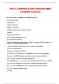 HM 211 Midterm Exam Questions With Complete Answers 