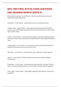 BIOL 1902 FINAL ACTUAL EXAM QUESTIONS AND ANSWERS NEWEST RATED A&plus; 