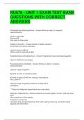 NU578 - UNIT 1 EXAM TEST BANK QUESTIONS WITH CORRECT ANSWERS 