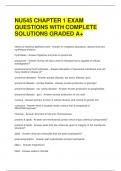 NU545 CHAPTER 1 EXAM QUESTIONS WITH COMPLETE SOLUTIONS GRADED A&plus; 