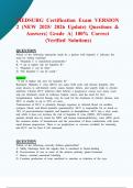 Medical Surgical Certification Exam Version 2 &lpar;New 2025&sol; 2026 Update&rpar; Questions & Answers&vert; Grade A&vert; 100&percnt; Correct &lpar;Verified Solutions&rpar;