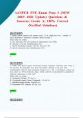 AANPCB FNP Exam Prep 3 &lpar;New 2025&sol; 2026 Update&rpar; Questions & Answers&vert; Grade A&vert; 100&percnt; Correct &lpar;Verified Solutions&rpar;