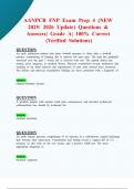 AANPCB FNP Exam Prep 4 &lpar;New 2025&sol; 2026 Update&rpar; Questions & Answers&vert; Grade A&vert; 100&percnt; Correct &lpar;Verified Solutions&rpar;