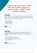 AANPCB FNP Exam Prep 5 &lpar;New 2025&sol; 2026 Update&rpar; Questions & Answers&vert; Grade A&vert; 100&percnt; Correct &lpar;Verified Solutions&rpar;