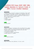 AANPCB FNP Exam &lpar;New 2025&sol; 2026 Update&rpar; Questions & Answers&vert; Grade A&vert; 100&percnt; Correct &lpar;Verified Solutions&rpar;