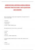 COMPLETE NHA&colon; CERTIFIED CLINICAL MEDICAL  ASSISTANT PRACTICE EXAM 1 WITH QUESTIONS  AND ANSWERS 