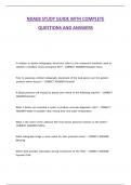 NDAEB STUDY GUIDE WITH COMPLETE  QUESTIONS AND ANSWERS