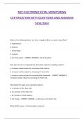 NCC ELECTRONIC FETAL MONITORING  CERTIFICATION WITH QUESTIONS AND ANSWERS  2025&sol;2026
