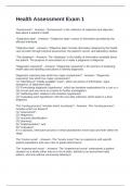 Health Assessment Exam 1 Questions and 100&percnt; Correct Answers