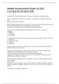 Health Assessment Exam Questions and 100&percnt; Verified Answers 