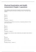 Physical Examination and Health Assessment Chapter 1 Questions and 100&percnt; Correct Answers