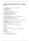 Milady Esthetics Exam Review - Chapter 1 - 4 Exam Questions and Correct Answers