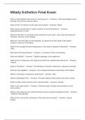 Milady Esthetics Final Exam Questions and 100&percnt; Correct Answers