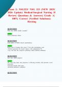 Exam 2&colon; NSG223&sol; NSG 223 &lpar;New 2025&sol; 2026 Update&rpar; Medical-Surgical Nursing II Review &vert;Questions & Answers&vert; Grade A&vert; 100&percnt; Correct &lpar;Verified Solutions&rpar;- Herzing