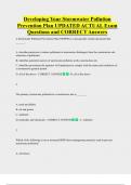 Developing Your Stormwater Pollution  Prevention Plan UPDATED ACTUAL Exam  Questions and CORRECT Answers
