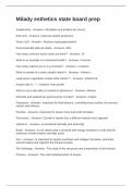 Milady Esthetics State Board Prep Exam Questions With correct Answers