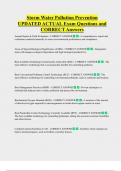 Storm Water Pollution Prevention  UPDATED ACTUAL Exam Questions and  CORRECT Answers 