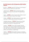 Bio WGU Study For OA C190 Questions With Verified  Answers