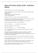 Basic Exit Exam Study Guide - Esthetics Milady Exam Questions and Correct Answers 