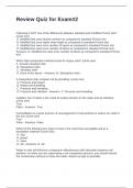 Review Quiz for Exam Questions and 100&percnt; Verified Answers