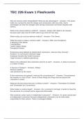TEC 226 Exam 1 Flashcards Questions and Correct Answers
