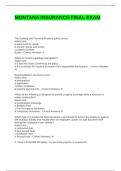 MONTANA INSURANCE FINAL EXAM QUESTIONS AND ANSWERS &lpar;GRADED A&rpar;