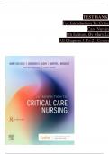 Test Bank for Introduction to Critical Care Nursing 8th Edition by Mary Lou Sole questions and answers newest version updated 2025