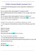 NUR631-Advanced Health Assessment Test 1 2025&sol;2026 latest update with correct verified answers&period; Guaranteed pass&excl;&excl;