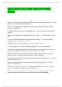 MONTANA LIFE AND HEALTH FINAL EXAM QUESTIONS WITH CORRECT ANSWERS &lpar;GRADED A&rpar;