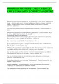 MONTANA PROPERTY AND CASUALTY LAWS EXAM WITH CORRECT ANSWERS