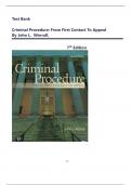 Test Bank  for Criminal Procedure&colon; From First Contact to Appeal 7th Edition by Worrall&comma; &lpar;Chapter 1 - 15&rpar;Newest Update