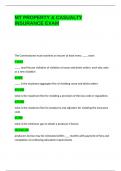 MT PROPERTY & CASUALTY INSURANCE EXAM QUESTIONS AND ANSWERS &lpar;GRADED A&rpar;