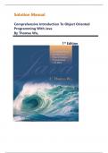 Solution Manual for Comprehensive Introduction to Object Oriented Programming with Java 1st Edition Thomas Wu&comma; &lpar;Chapter 1 - 15 &rpar; Latest Guide