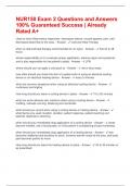 NUR150 Exam 2 Questions and Answers 100&percnt; Guaranteed Success &vert; Already Rated A&plus;