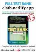 Test Bank for Algebra and Trigonometry Enhanced with Graphing Utilities&comma; 8th Edition by Sullivan &vert; the latest edition &vert; All chapters are included&vert; LATEST
