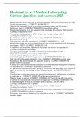 Electrical Level 2 Module 1 Alternating Current Questions and Answers 2025