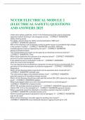 NCCER ELECTRICAL MODULE 2 &lpar;ELECTRICAL SAFETY&rpar; QUESTIONS AND ANSWERS 2025
