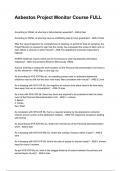 Asbestos Project Monitor Course FULL NEWEST 2025&sol;2026 ACTUAL EXAM COMPLETE QUESTIONS AND CORRECT DETAILED ANSWERS &lpar;VERIFIED ANSWERS&rpar; &vert;ALREADY GRADED A&plus;&vert;&vert;BRAND NEW&excl;&excl;