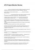 ATC Project Monitor Review Most Recent 2026&sol;2027 Questions and Accurate Answers
