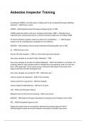 Asbestos Inspector Training NEWEST 2025&sol;2026 ACTUAL EXAM COMPLETE QUESTIONS AND CORRECT DETAILED ANSWERS &lpar;VERIFIED ANSWERS&rpar; &vert;ALREADY GRADED A&plus;&vert;&vert;BRAND NEW&excl;&excl;